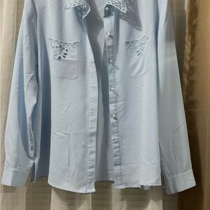 Light Blue Shirt Button Down Vintage